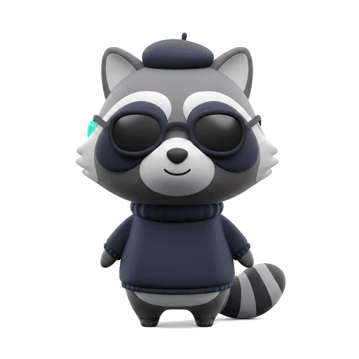 Agente V — mascota mapache espía de Visagente