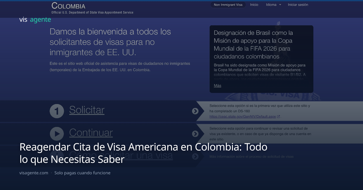 Reagendar Cita de Visa Americana en Colombia: Todo lo que Necesitas ...